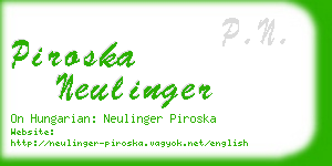 piroska neulinger business card
